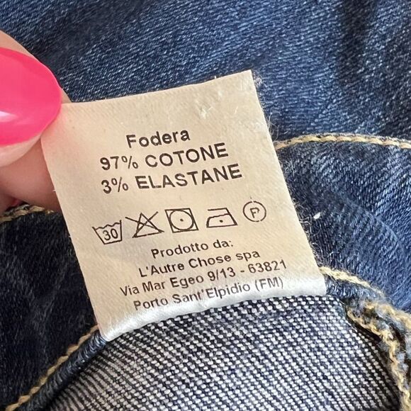 L'Autre Chose Medium Wash Distressed Wash Skinny Jeans - Picture 6 of 6